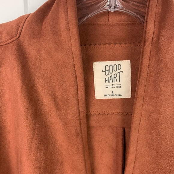 Matilda Jane Good Hart LARGE Cordell Jacket Moto Waterfall Front Burnt Orange - Picture 3 of 7